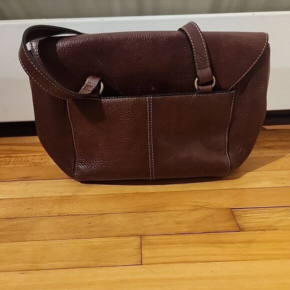 Vintage Etienne Aigner Genuine Leather Signature Brown Pebble Shoulder Bag Purse - Picture 5 of 8